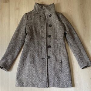 Urban Behavior Brown Trench Coat Wool-Blend